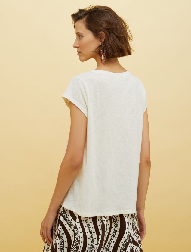 Kvinder mennesker, steder, farve slub t-shirt MAX&Co. beige B2Z2T6578 beklædning