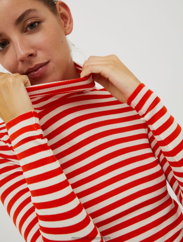 Kvinder ribbet cropped t-shirt MAX&Co. gammel rose B2Z2T6570 beklædning