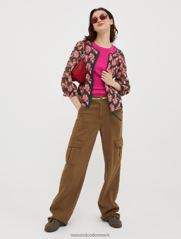 Kvinder ribbet tanktop i bomuld MAX&Co. fuchsia B2Z2T6525 beklædning