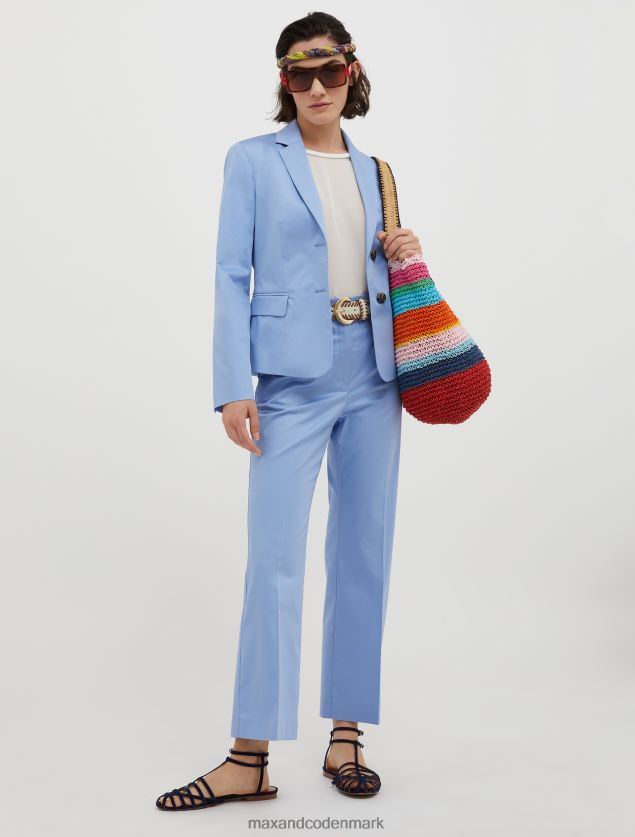 Kvinder silke og jersey t-shirt MAX&Co. hvidt mønster B2Z2T6653 beklædning