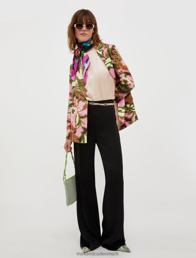 Kvinder silke-satin t-shirt MAX&Co. lyserød B2Z2T6638 beklædning