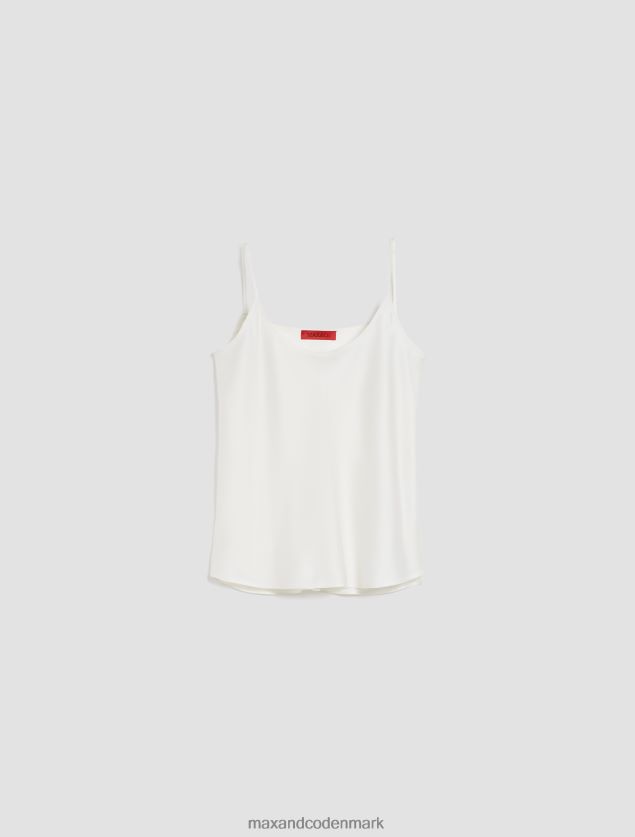 Kvinder silke-satin top MAX&Co. hvid B2Z2T6454 beklædning