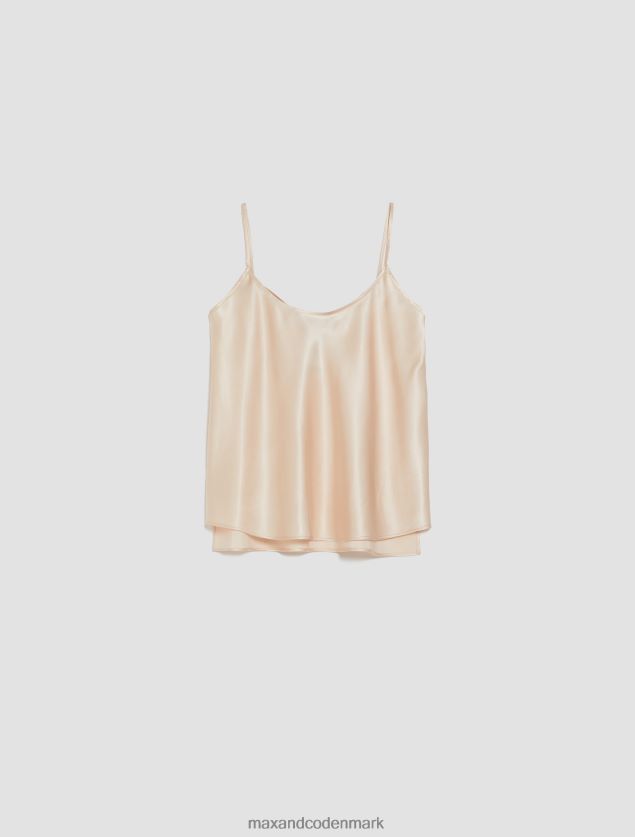 Kvinder silke-satin top MAX&Co. lyserød B2Z2T6466 beklædning