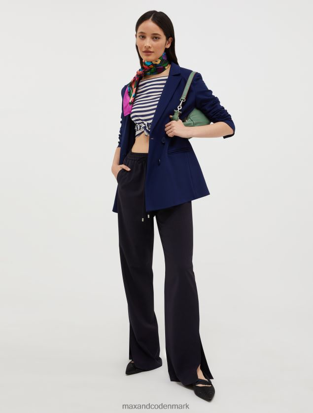 Kvinder silkejersey t-shirt MAX&Co. kina blå B2Z2T6589 beklædning