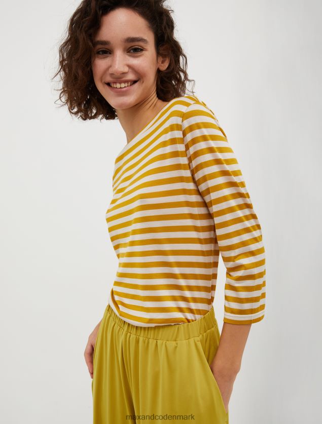 Kvinder silkejersey t-shirt MAX&Co. olivengrøn B2Z2T6588 beklædning