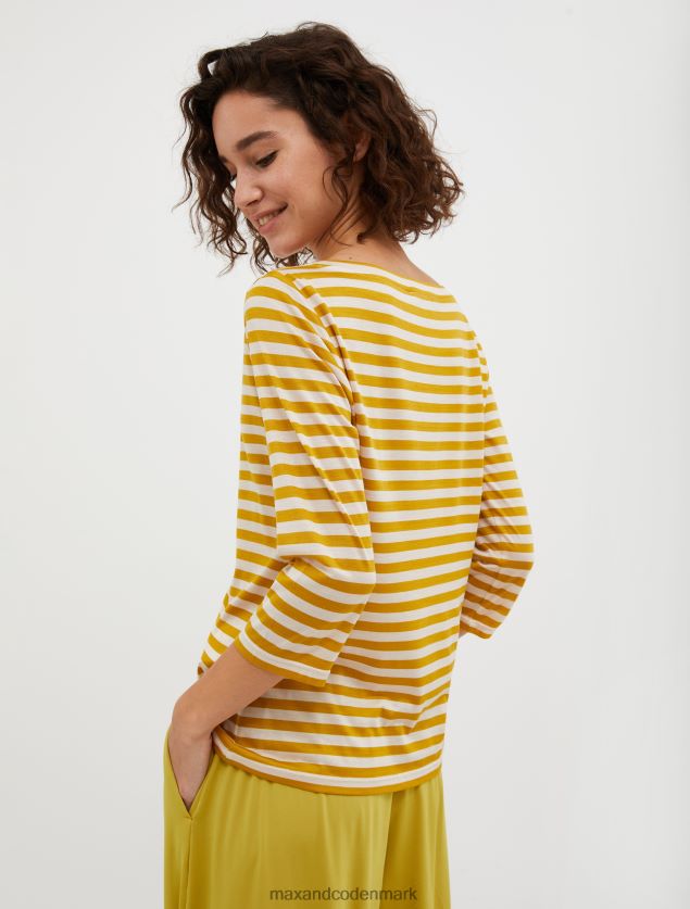 Kvinder silkejersey t-shirt MAX&Co. olivengrøn B2Z2T6588 beklædning