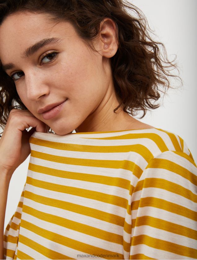 Kvinder silkejersey t-shirt MAX&Co. olivengrøn B2Z2T6588 beklædning