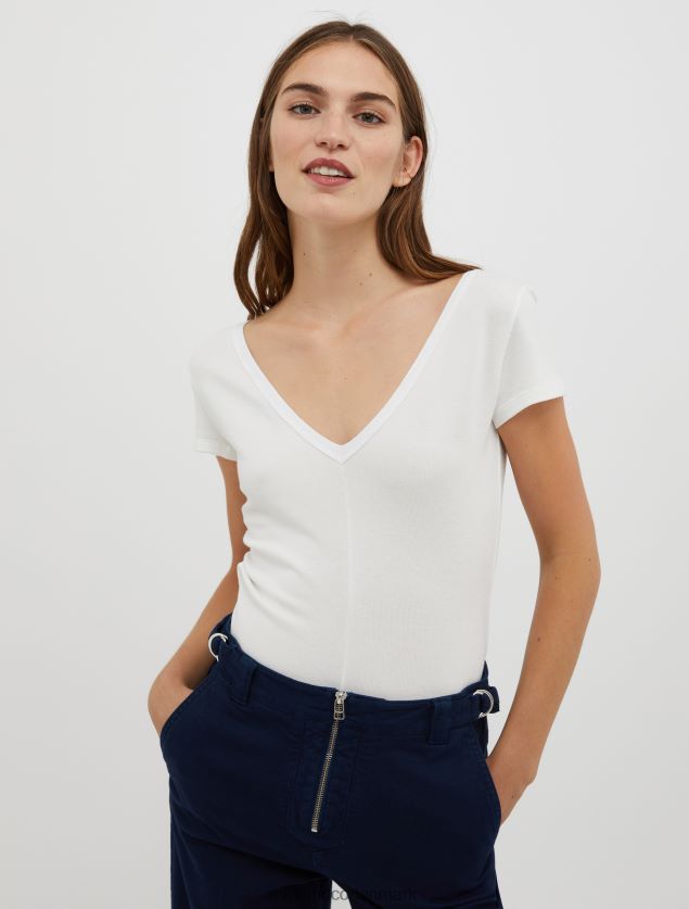 Kvinder slim fit jersey t-shirt MAX&Co. hvidt mønster B2Z2T6594 beklædning