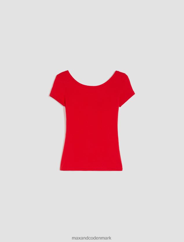 Kvinder slim fit jersey t-shirt MAX&Co. rød B2Z2T6598 beklædning