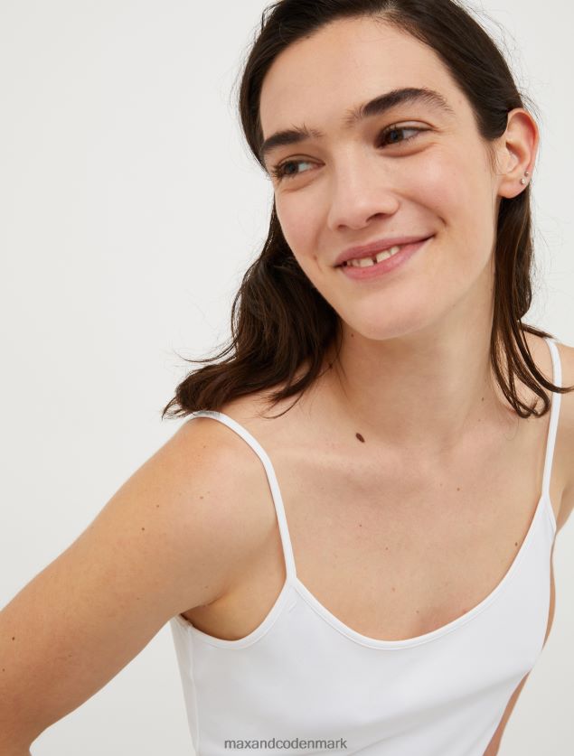 Kvinder stræk-jersey vest top MAX&Co. optik hvid B2Z2T6437 beklædning