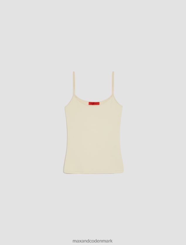 Kvinder stræk-jersey vest top MAX&Co. pudder pink B2Z2T6438 beklædning