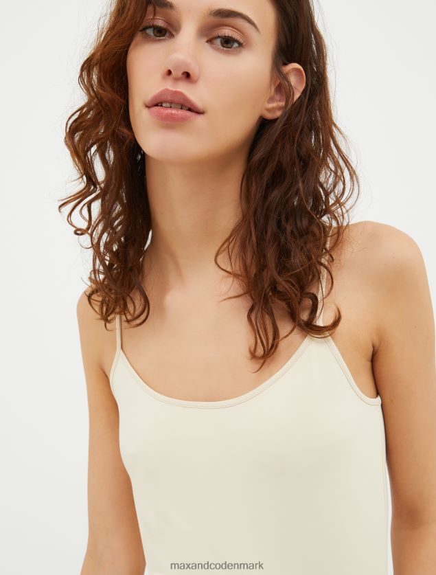 Kvinder stræk-jersey vest top MAX&Co. pudder pink B2Z2T6438 beklædning