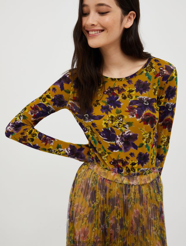 Kvinder t-shirt i tyl-jersey MAX&Co. olivengrøn B2Z2T6585 beklædning