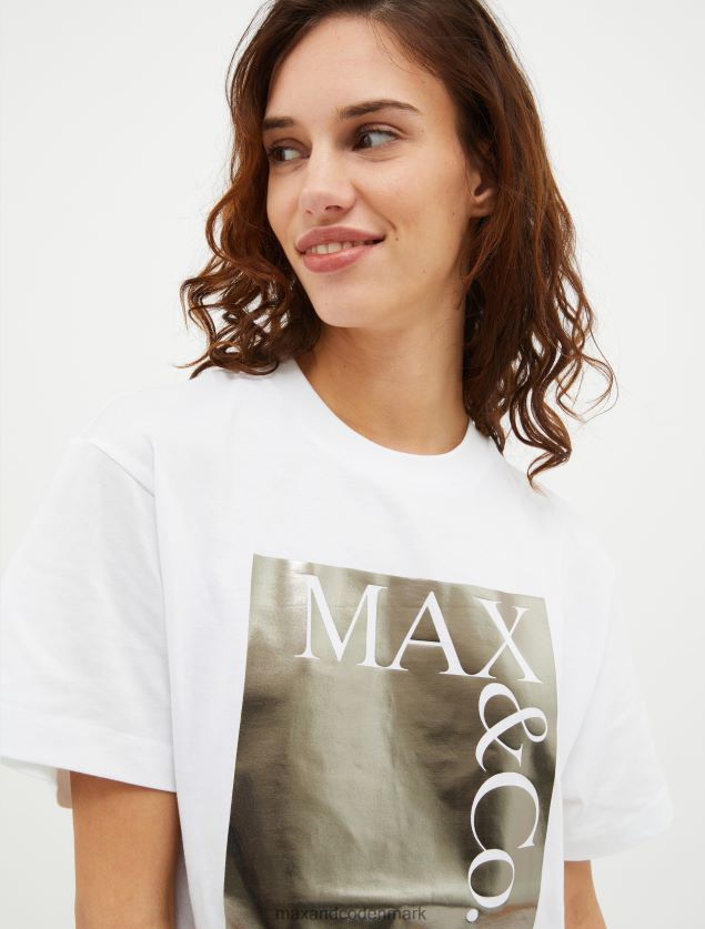 Kvinder t-shirt med logotryk MAX&Co. mørkegrå B2Z2T6557 beklædning