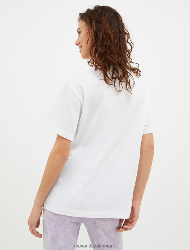 Kvinder t-shirt med logotryk MAX&Co. mørkegrøn B2Z2T6560 beklædning