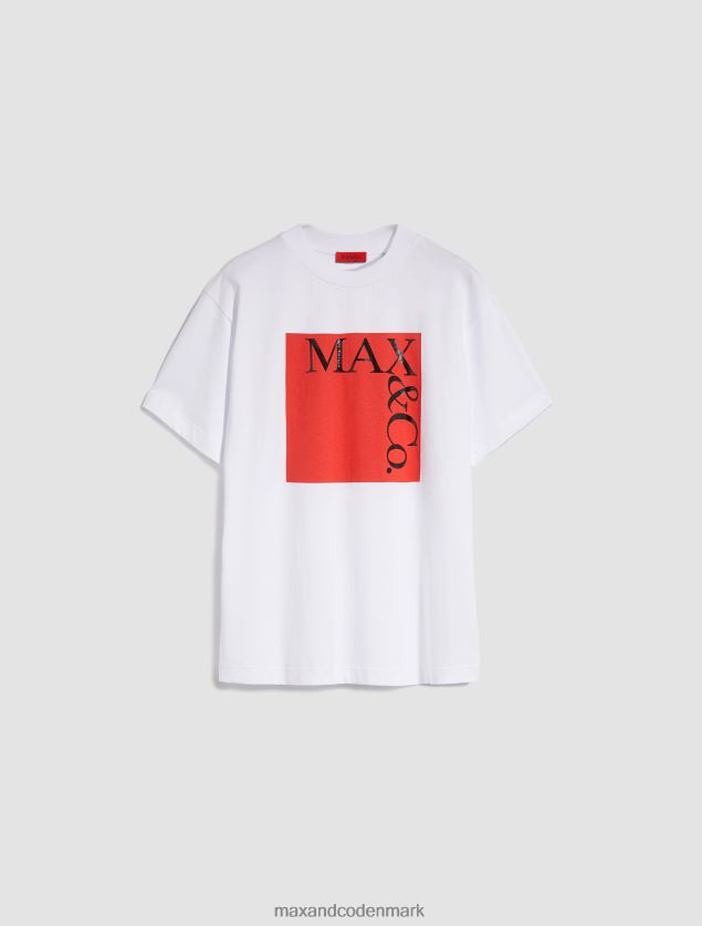 Kvinder t-shirt med logotryk MAX&Co. rødt mønster B2Z2T6556 beklædning