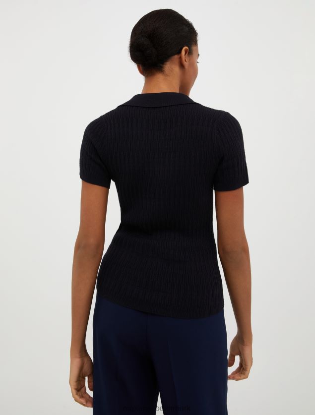 Kvinder bomuld og modal-blandet poloshirt MAX&Co. sort B2Z2T6307 beklædning