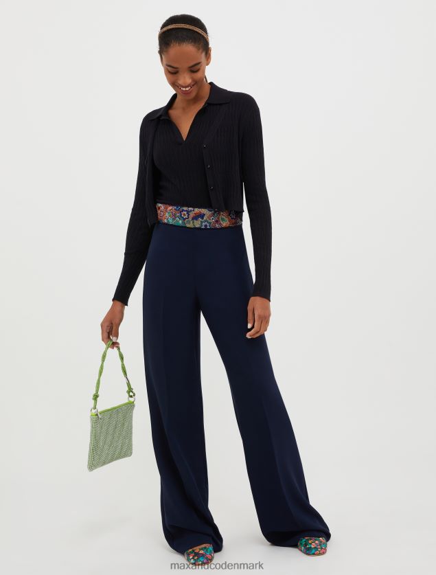 Kvinder bomuld og modal-blandet poloshirt MAX&Co. sort B2Z2T6307 beklædning