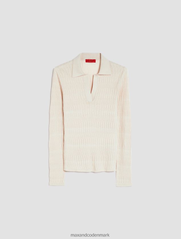 Kvinder bomuld og modal poloshirt MAX&Co. beige B2Z2T6342 beklædning