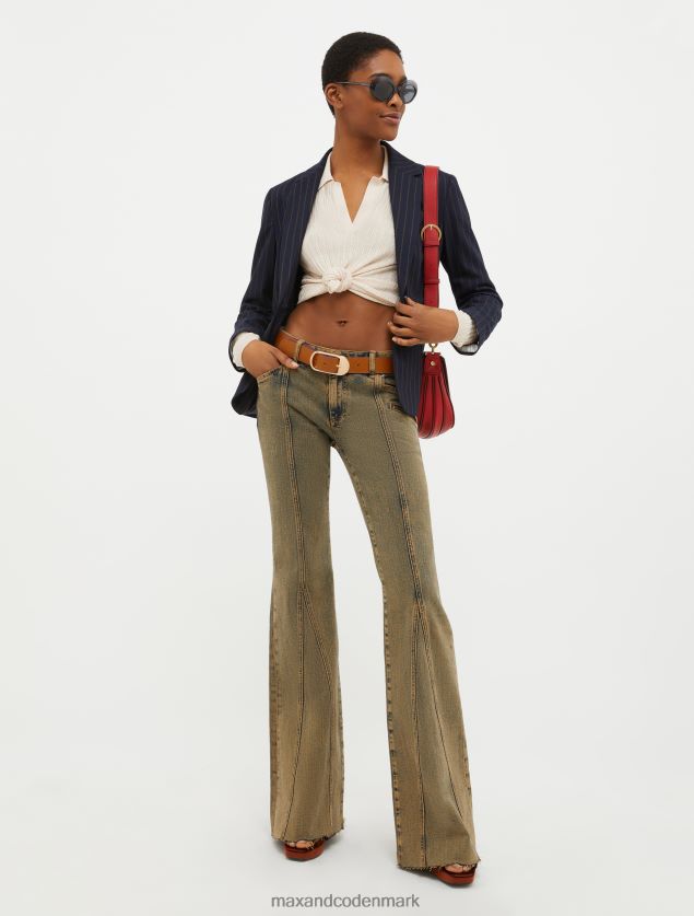 Kvinder bomuld og modal poloshirt MAX&Co. beige B2Z2T6342 beklædning