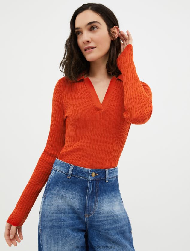 Kvinder bomuld og modal poloshirt MAX&Co. mandarin B2Z2T6341 beklædning