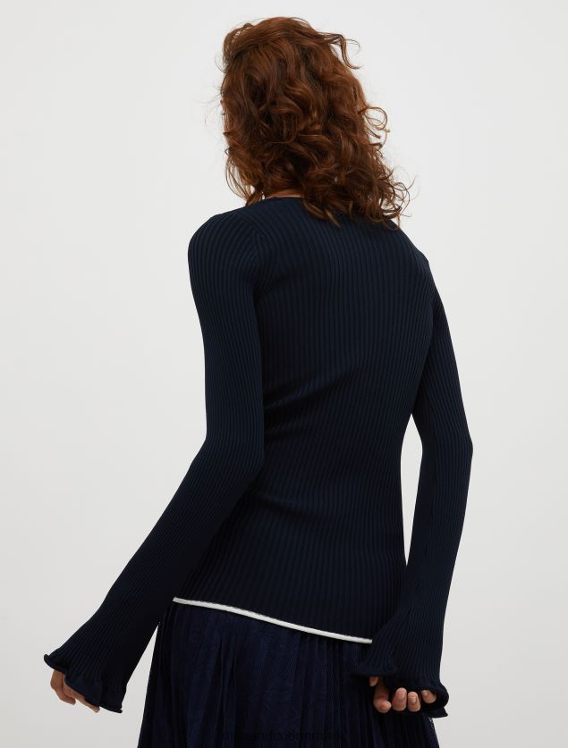 Kvinder ekstra slank ribstrikket trøje MAX&Co. Smaragd grøn B2Z2T6394 beklædning