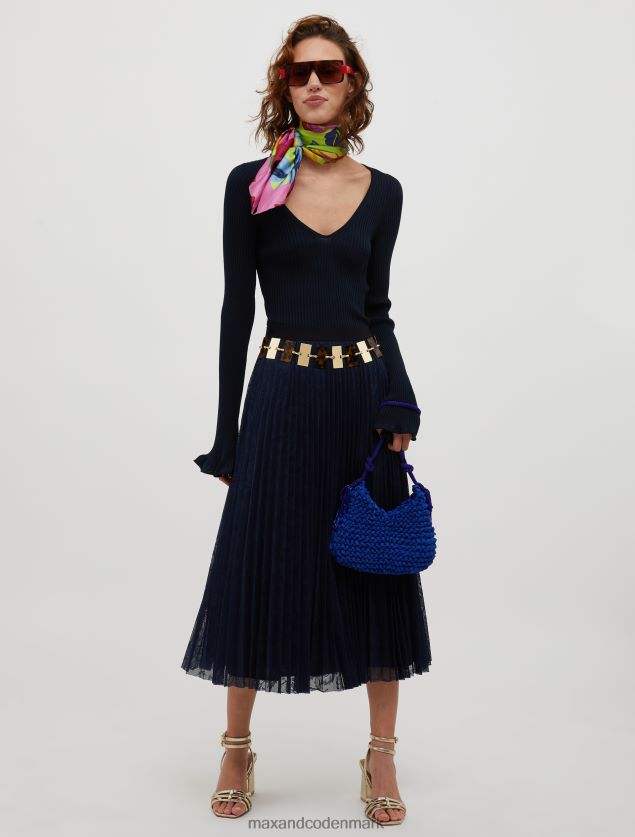 Kvinder ekstra slank ribstrikket trøje MAX&Co. Smaragd grøn B2Z2T6394 beklædning