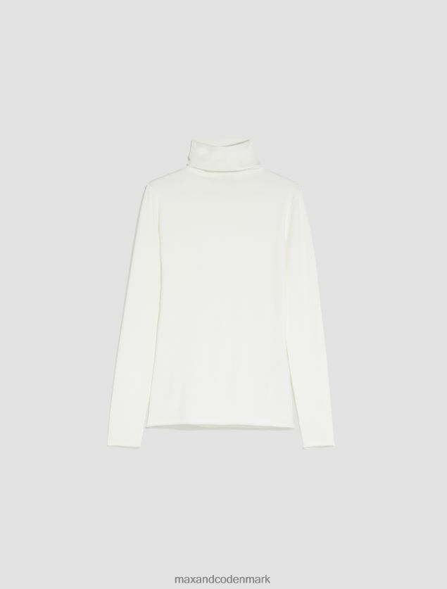 Kvinder højhalset trøje MAX&Co. hvidt mønster B2Z2T6401 beklædning