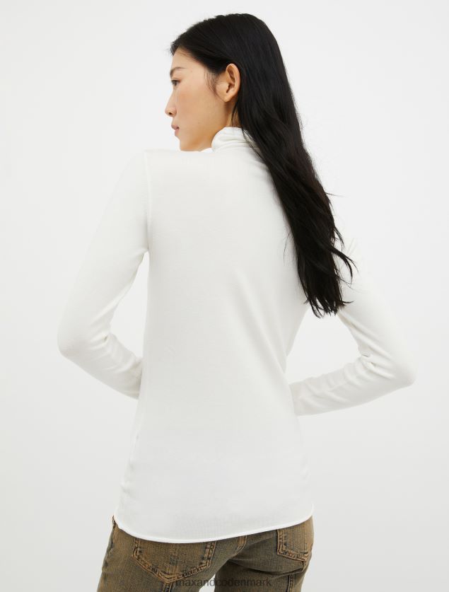 Kvinder højhalset trøje MAX&Co. hvidt mønster B2Z2T6401 beklædning