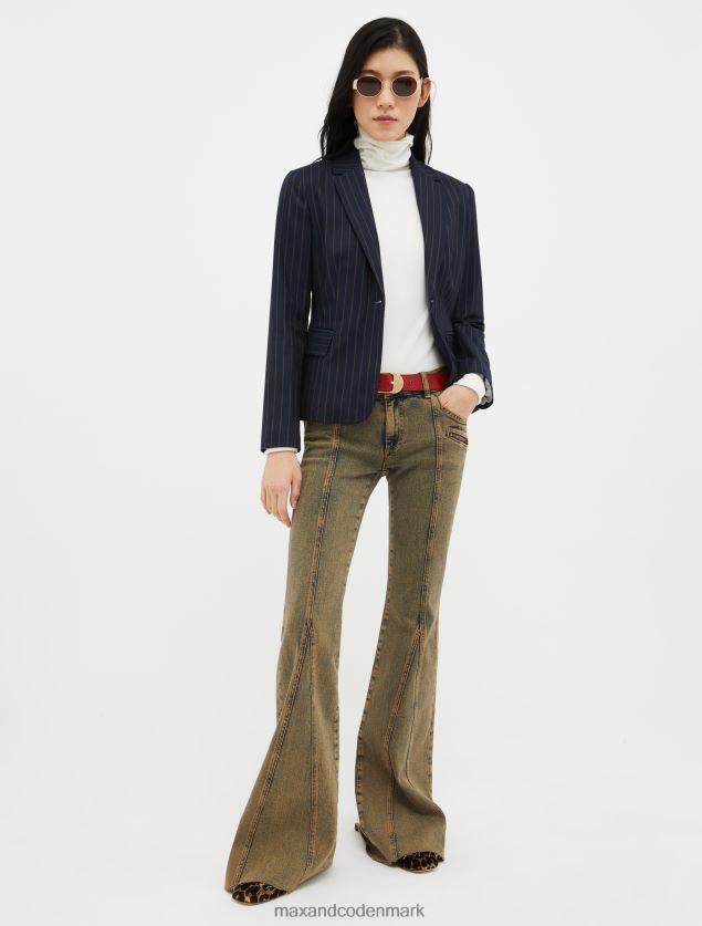 Kvinder højhalset trøje MAX&Co. hvidt mønster B2Z2T6401 beklædning