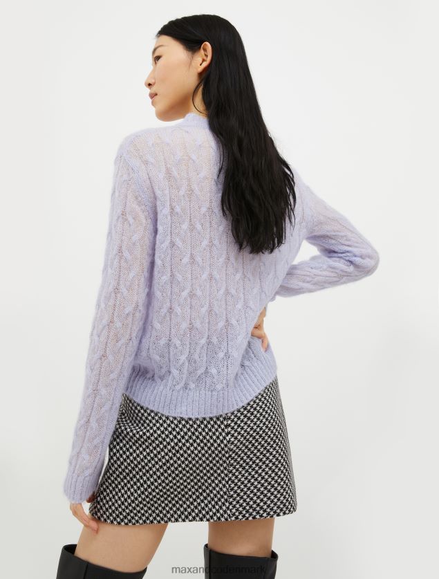 Kvinder kabelstrikket mohair-blende trøje MAX&Co. gammel rose B2Z2T6403 beklædning