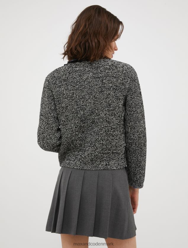 Kvinder mouline strik jakke MAX&Co. sort B2Z2T6409 beklædning