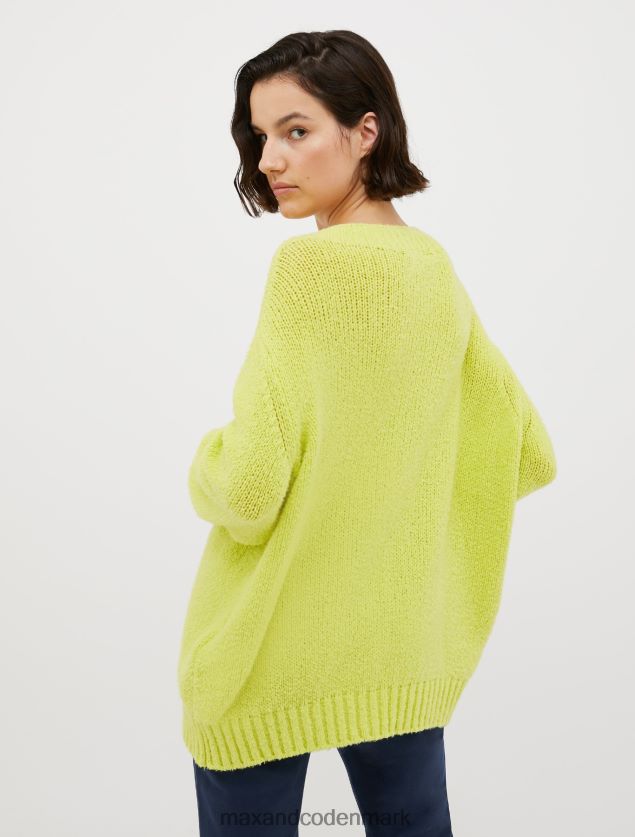 Kvinder oversized bomulds-cocoon-trøje MAX&Co. Smaragd grøn B2Z2T6375 beklædning