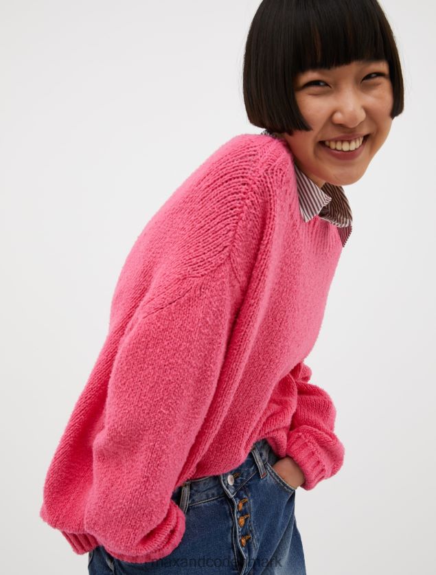 Kvinder oversized bomulds-cocoon-trøje MAX&Co. rosa lyserød B2Z2T6377 beklædning