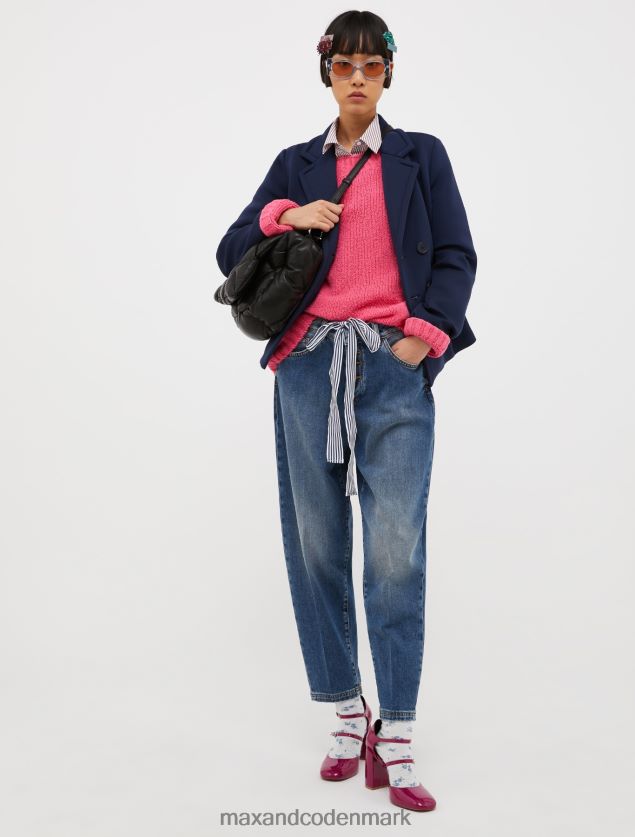 Kvinder oversized bomulds-cocoon-trøje MAX&Co. rosa lyserød B2Z2T6377 beklædning