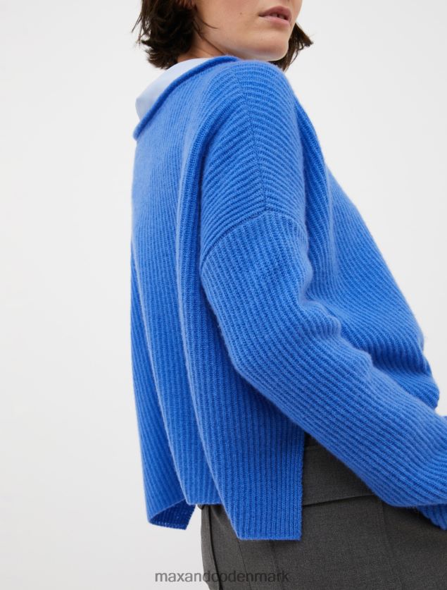 Kvinder ribbet kashmirtrøje MAX&Co. lyseblå B2Z2T6433 beklædning