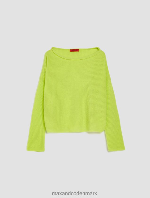 Kvinder ribbet kashmirtrøje MAX&Co. syregrøn B2Z2T6432 beklædning