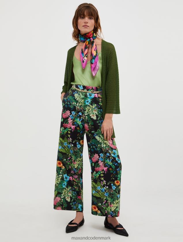 Kvinder ribstrikket cardigan i lurex MAX&Co. grøn B2Z2T6329 beklædning