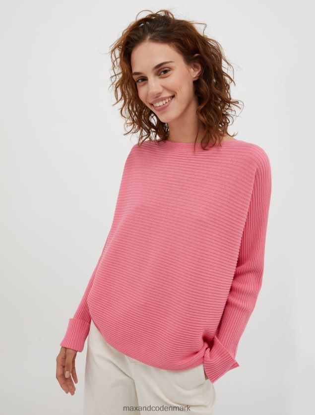 Kvinder ribstrikket trøje i bomuldsblanding MAX&Co. lyserød B2Z2T6324 beklædning