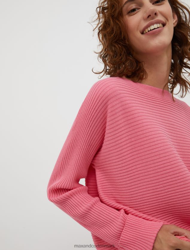 Kvinder ribstrikket trøje i bomuldsblanding MAX&Co. lyserød B2Z2T6324 beklædning