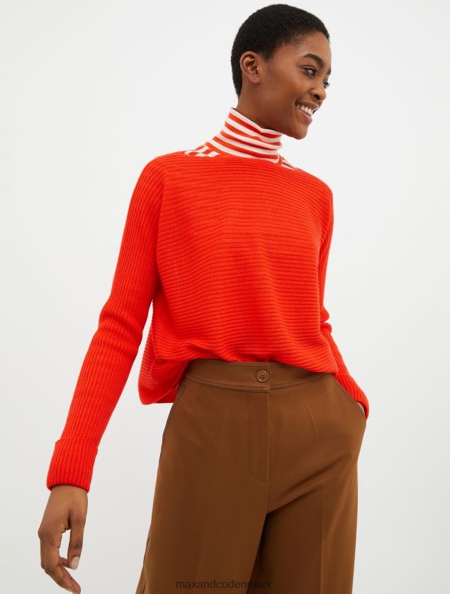 Kvinder ribstrikket trøje i uldblanding MAX&Co. koral B2Z2T6360 beklædning