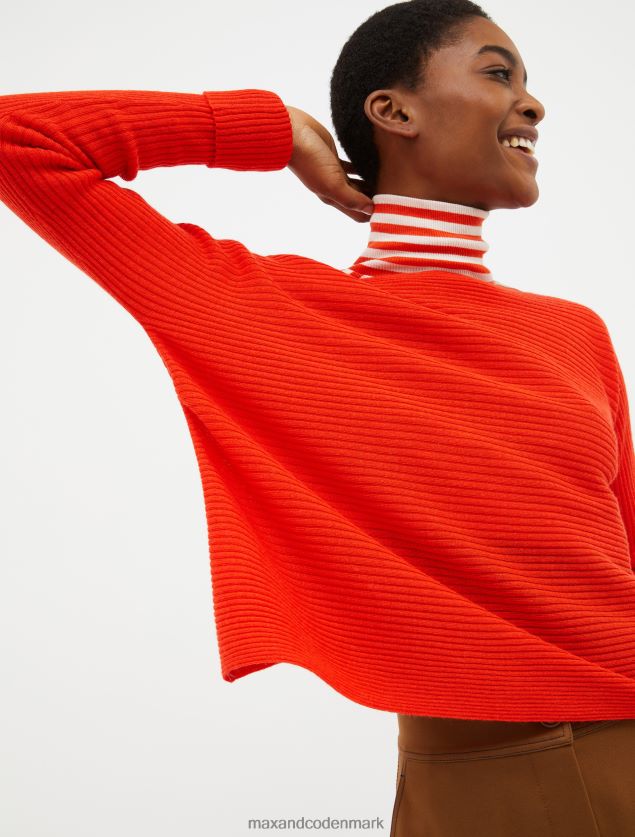 Kvinder ribstrikket trøje i uldblanding MAX&Co. koral B2Z2T6360 beklædning