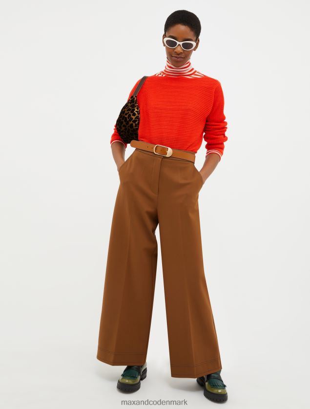 Kvinder ribstrikket trøje i uldblanding MAX&Co. koral B2Z2T6360 beklædning