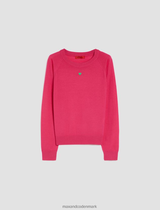 Kvinder ribstrikket uldtrøje MAX&Co. fuchsia B2Z2T6353 beklædning