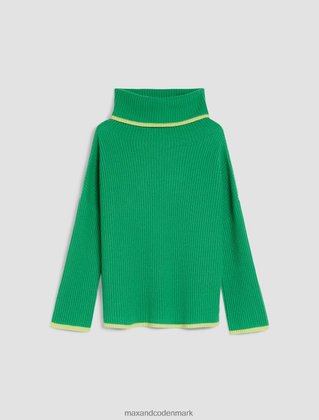 Kvinder rullekrave kashmir pullover MAX&Co. grøn B2Z2T6393 beklædning