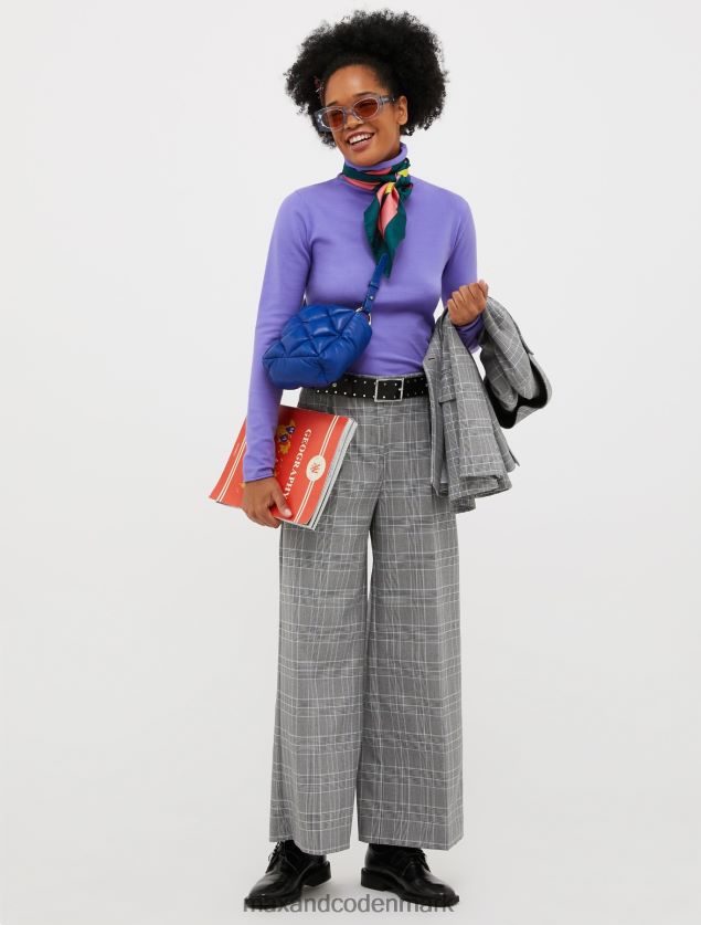 Kvinder strækstrikket rullekravetrøje MAX&Co. lyseblå B2Z2T6370 beklædning