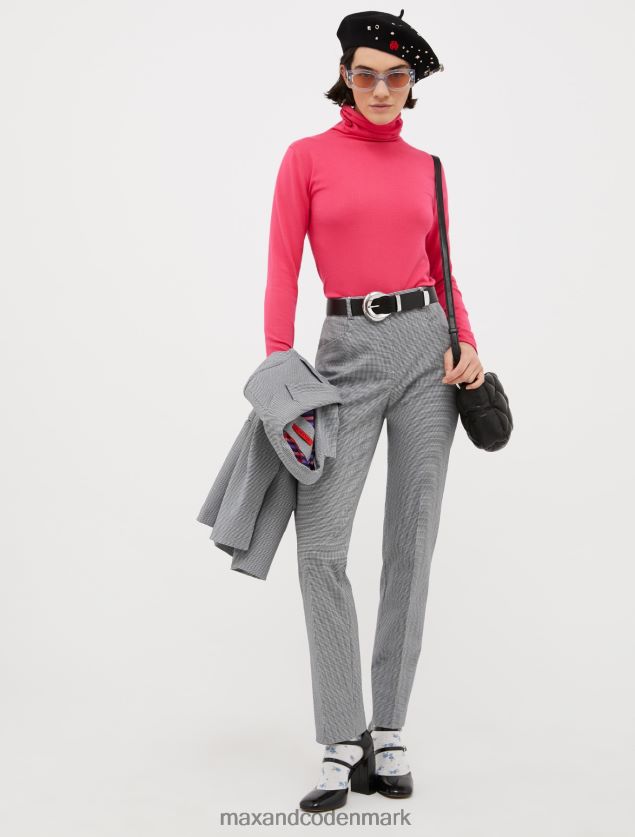 Kvinder strækstrikket rullekravetrøje MAX&Co. rød B2Z2T6371 beklædning