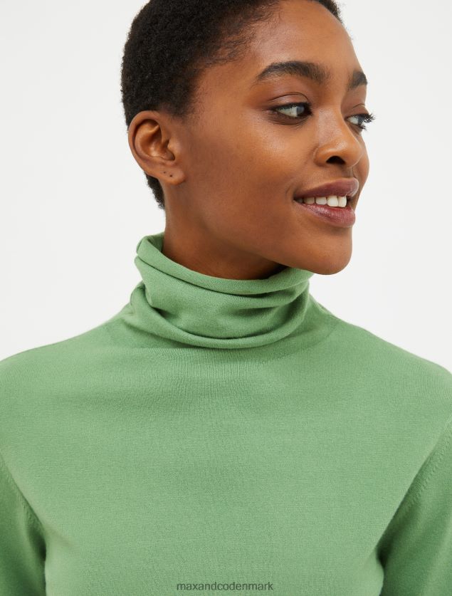 Kvinder stretchy rullekrave top MAX&Co. grøn B2Z2T6356 beklædning
