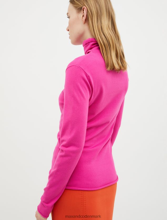 Kvinder stretchy rullekrave top MAX&Co. lilla B2Z2T6357 beklædning