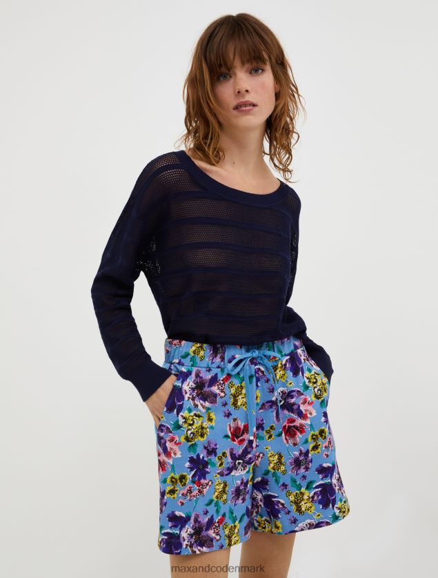 Kvinder stribet gennembrudt trøje MAX&Co. sort B2Z2T6344 beklædning